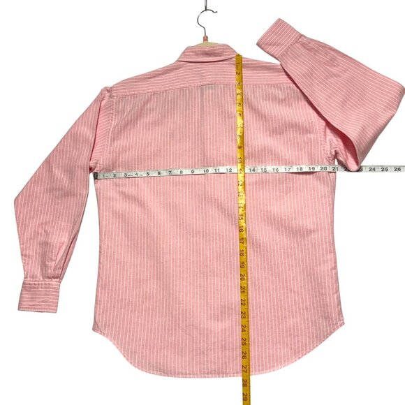 Ralph Lauren Women's Sport Size 8 Pink and White Striped Blouse Excellent - Picture 4 of 7